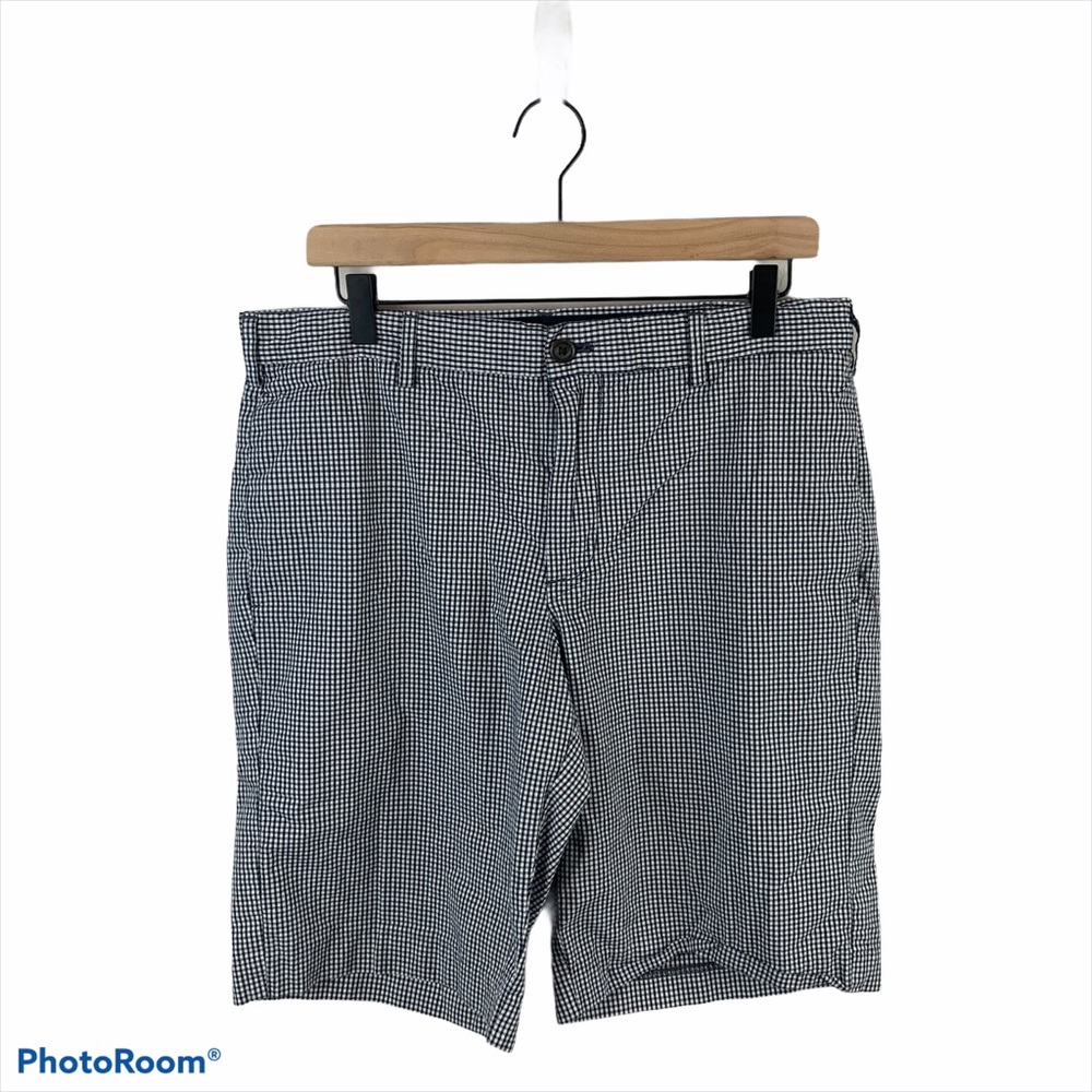 ❤️ Men's Blue and White Gingham Checked Shorts